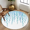 thumbnail image 2 of Round Rug 7Ft Washable Non-Slip, Blue Polka Dots Circle Area Rugs for Living Room Bedroom, Watercolor Abstract Art Retro Indoor Floor Mats Carpet Runner for Home Decor Aesthetic, 2 of 8