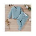 thumbnail image 2 of Licupiee Toddler Baby Boy Fall Winter Clothes 2T 3T 4T 5T Outfits Long Sleeve Knitted Cotton Tops Pants Clothes Set, 2 of 6