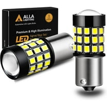 Alla Lighting 39-SMD High Power 2835 Chipsets Super Bright 7507 12496 BAU15S 1156PY PY21W White LED Bulbs Lamps Replacement for Turn signal Blinker Light (White)