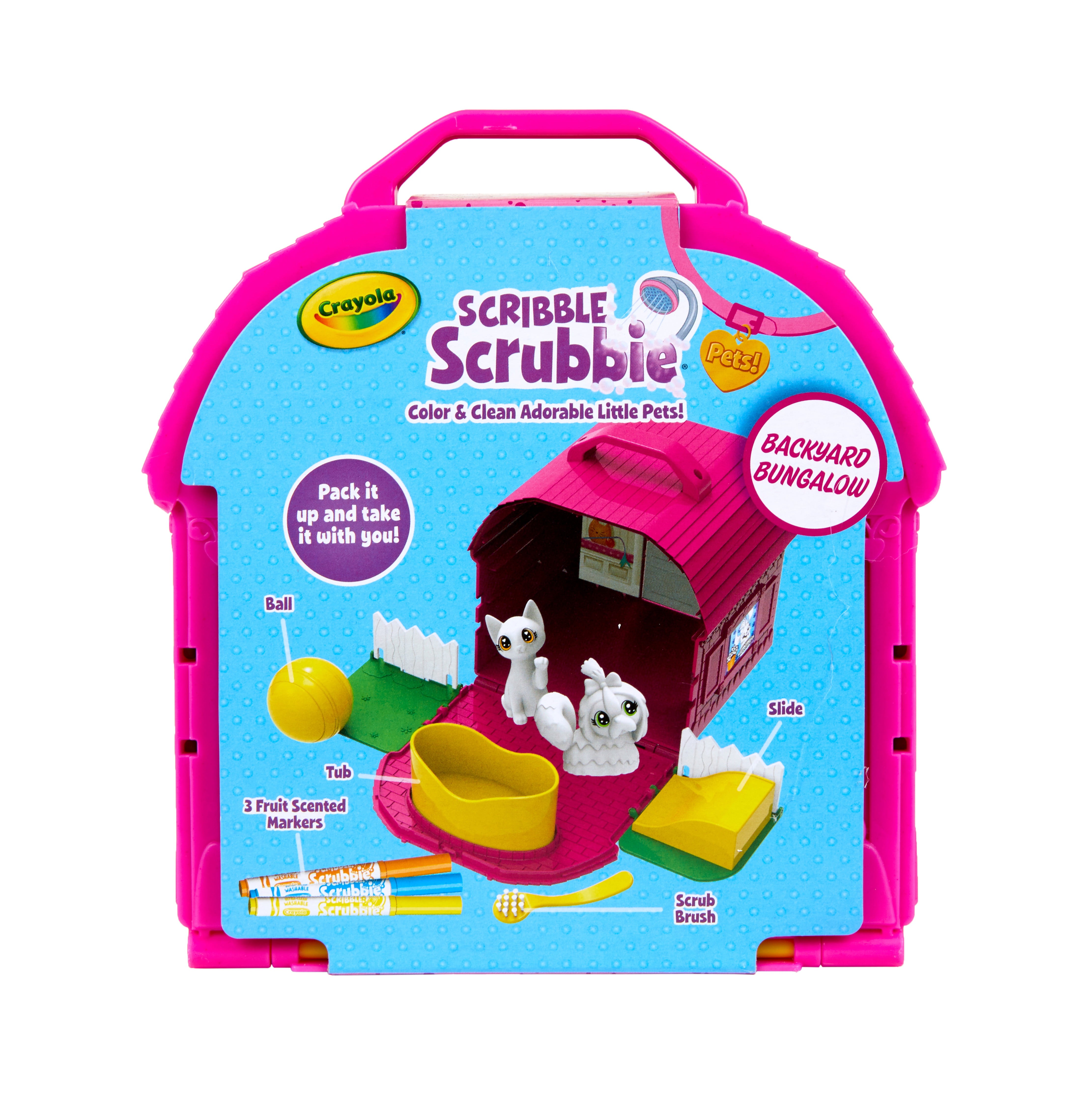 Hallmark Crayola Scribble Scrubbie Pets Backyard Bungalow Coloring Set