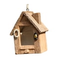 thumbnail image 3 of Casa para pájaros para exteriores, nido para pájaros, decoración decorativa para pájaros, refugio para aves, caja de cría para jardín, patio de loros Forma de la casa, 3 of 8