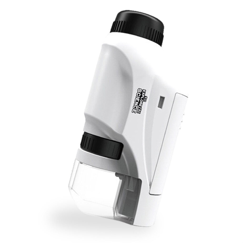 Microscope Enfant Portable 60x-120x - Mini Microscope De Poche Avec Échantillons, Cadeau Noël Idéal Et Jouet Scientifique Éducatif (Bleu) Microscope Poche 60x 120x Zoom Réglable éclairage LED