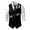 Black-K, variant on Mens Christmas Suit Vest Xmas Holiday Tree Snowflake Vest Button Down Jacquard Waistcoat Party Tops XXXL