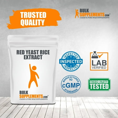 BulkSupplements Organic Red Yeast Rice Extract Powder - 500mg per Serving - 500 Grams (1.1 lbs) - 1000 Servings
