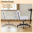 thumbnail image 3 of GloryStar Chaise de Bureau Ergonomique Beige – Format Extra Grand avec Dossier Croisé Moderne, Hauteur Réglable et Roulettes Pivotantes à 360°, Idéale pour le Bureau à Domicile, 3 of 8