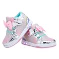 thumbnail image 7 of NEWMALL Toddler Glitter Shoes Girls Flashing Cute Bowknot Sneakers (10 Toddler,Silver Multi), 7 of 7