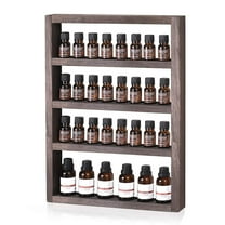 Oumilen Essential Oil Storage Wall Mounted Wooden Display Shelf Rack Rustic 2''x16.3''
