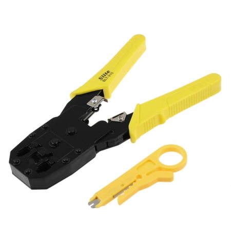 Unique Bargains Yellow Black Network Telephone Wire Loop Plier Crimping Tool Cutter w