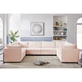 thumbnail image 4 of Meridian Furniture Jacob Pink Velvet Modular Sectional, 4 of 11