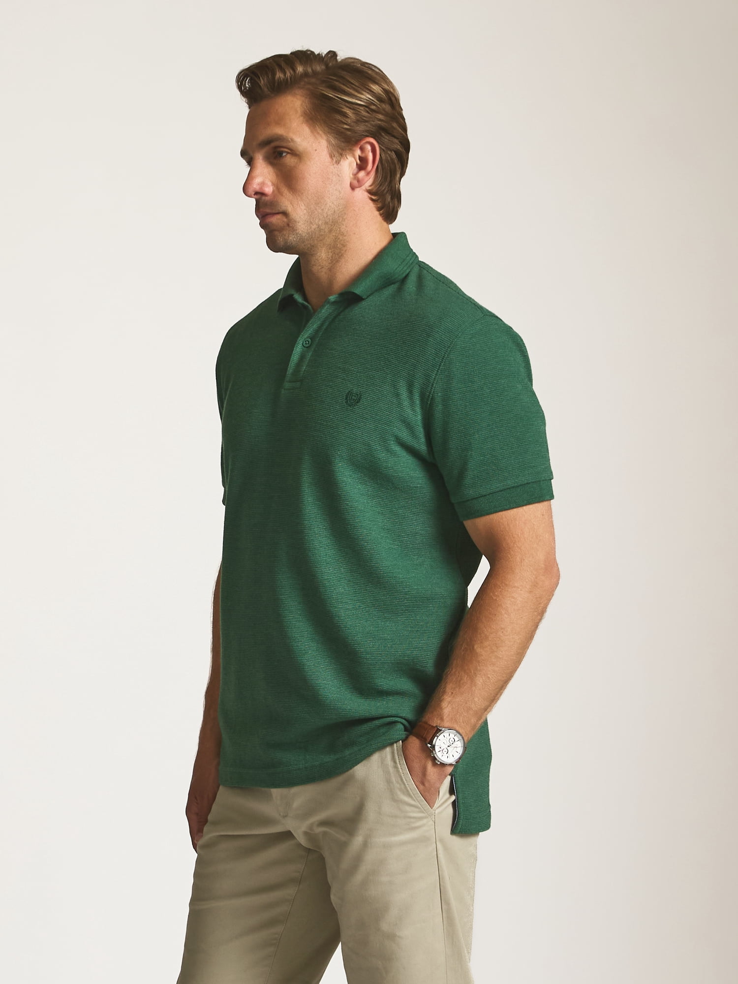 Chaps Men’s and Big Men’s Seacoast Wash Ribbed Knit Polo, Sizes S–3XL