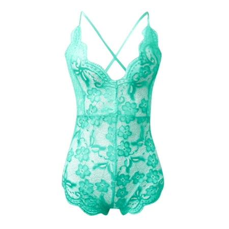 Lingerie for Women Naughty Lace Bodysuit Lingerie Crotchless Bodysuit Wedding Night Lingerie for Women