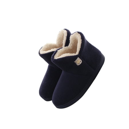

Rotosw Unisex Slip On Slipper Lightweight Short Boots Slides Warm Soft Indoor Outdoor Casual Flat Shoes