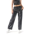 thumbnail image 3 of SWSMCLT Women's Straight Leg Pants Stretch Long Casual Pants Pleated Summer Casual Trendy Winter Trousers Black 8, 3 of 4