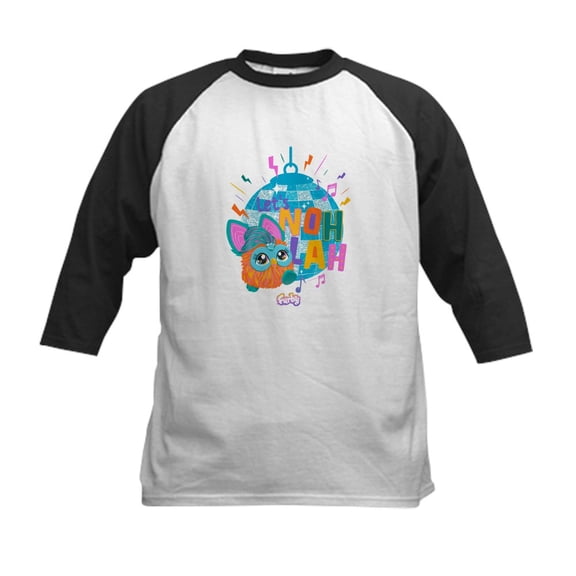 CafePress - Furby Disco Ball Kids Baseball T Shirt - Kids Cotton Baseball Jersey, 3/4 Sleeve Shirt