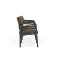 thumbnail image 4 of Lesro Lenox Steel Fabric 3-Seat Waiting Room Guest Reception Chair in Charcoal/Adler Peppercorn, 4 of 5