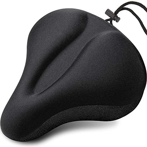 Exercise Bike Seat Gel Cushion Cover Fits For Large Wide Bicycle Saddle/Pad Bike 
