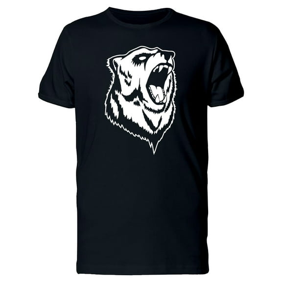 Bear Head With White Eyes T-Shirt Men -Image by Shutterstock, Male Large
