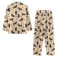 thumbnail image 7 of FOR U DESIGNS Cafe Dachshund Pajamas Set Long Sleeve Sleepwear Womens 2 Pack Size XL Button Down Nightwear Pj Sets Button Up Loungewear with Pockets for Women, 7 of 7
