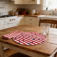 thumbnail image 4 of Btomtd Independence Day Placemats Set of 4, 14 Inch Round Red White Blue Table Mats, Washable Heat Resistant Decorative Place Mats for July 4th Dining & Party, Multicolor #06, 4 of 6
