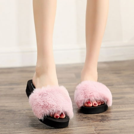 

Aayomet Winter Slippers For Women Womens Sandals Vista | Vegan Leather Slides for Women With Cushion Bounce Footbed Pink 5.5