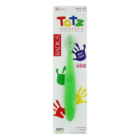 Extra Sparkle - Radius - Totz Extra Soft Toothbrush for Ages 18 Months + Green Sparkle
