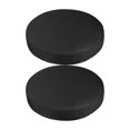 thumbnail image 1 of 2pcs Black Stretch Stool Covers Round Shape Stool Covers Black Chair Protector, 1 of 6
