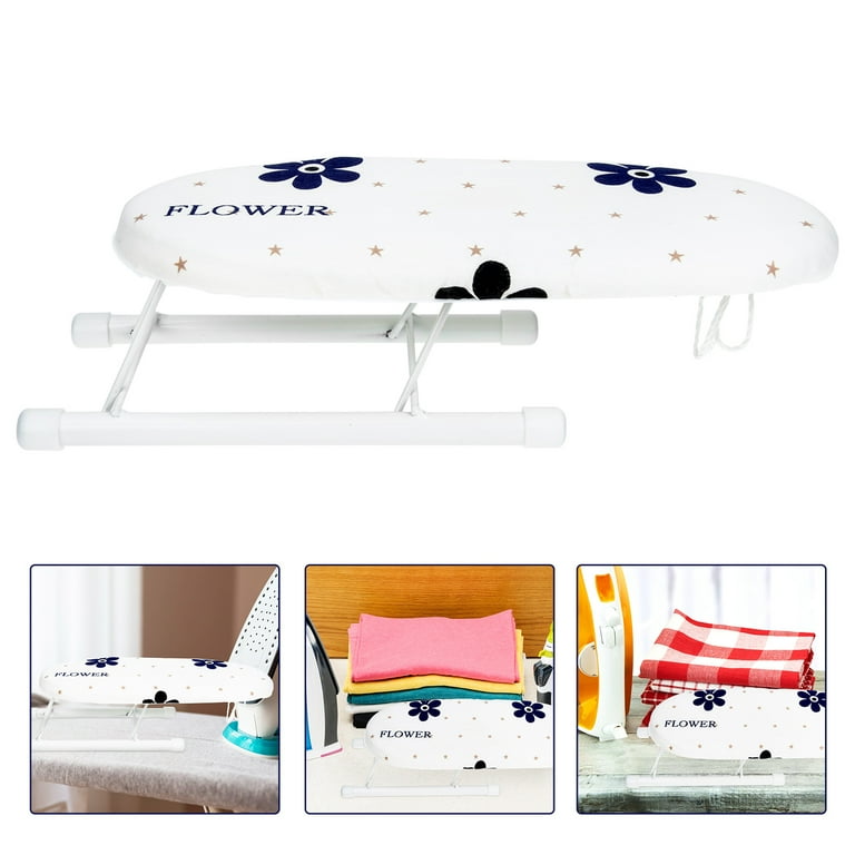 BENTISM Tabletop Ironing Board 23.4 x 14.4, Small Iron Board with Heat  Resistant Cover and 100% Cotton Cover, Mini Ironing Board with 7mm  Thickened