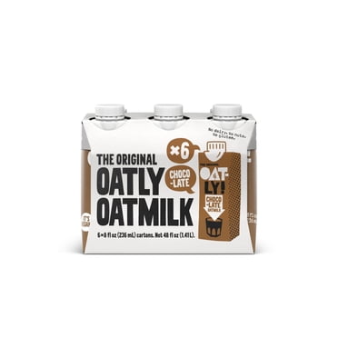 Oatly Chocolate Oatmilk, Ambient Dairy-Free Milk, 8 fl oz Shelf-Stable Cartons (6 Pack)