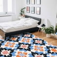 thumbnail image 5 of Area Rugs Indoor Non-Slip Rectangle Rug 2.7x5 Ft Colorful Geometric Vintage National Country Abstract Rug Rubber Backing Floor Mats Non Shedding Home Decor Carpet for Entryway Living Room, 5 of 8
