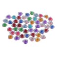 thumbnail image 1 of 50 botones de resina con parte trasera plana para scrapbooking, diseño de corazón Multicolor, 1 of 9