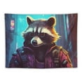 thumbnail image 5 of GOSMITH  Raccoon Tapestry, Cute Animal Tapestry Wall Hanging, Fluffy Raccoon Aesthetic Tapestries Wall Art Home Decor for Bedroom Living Room 40x30 Inch, 5 of 7