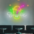 thumbnail image 3 of Craftnamesign Smoothie Bar Neon Light Sign, Smoothies Wall Art, Open Sign For Store Decor, 3 of 5