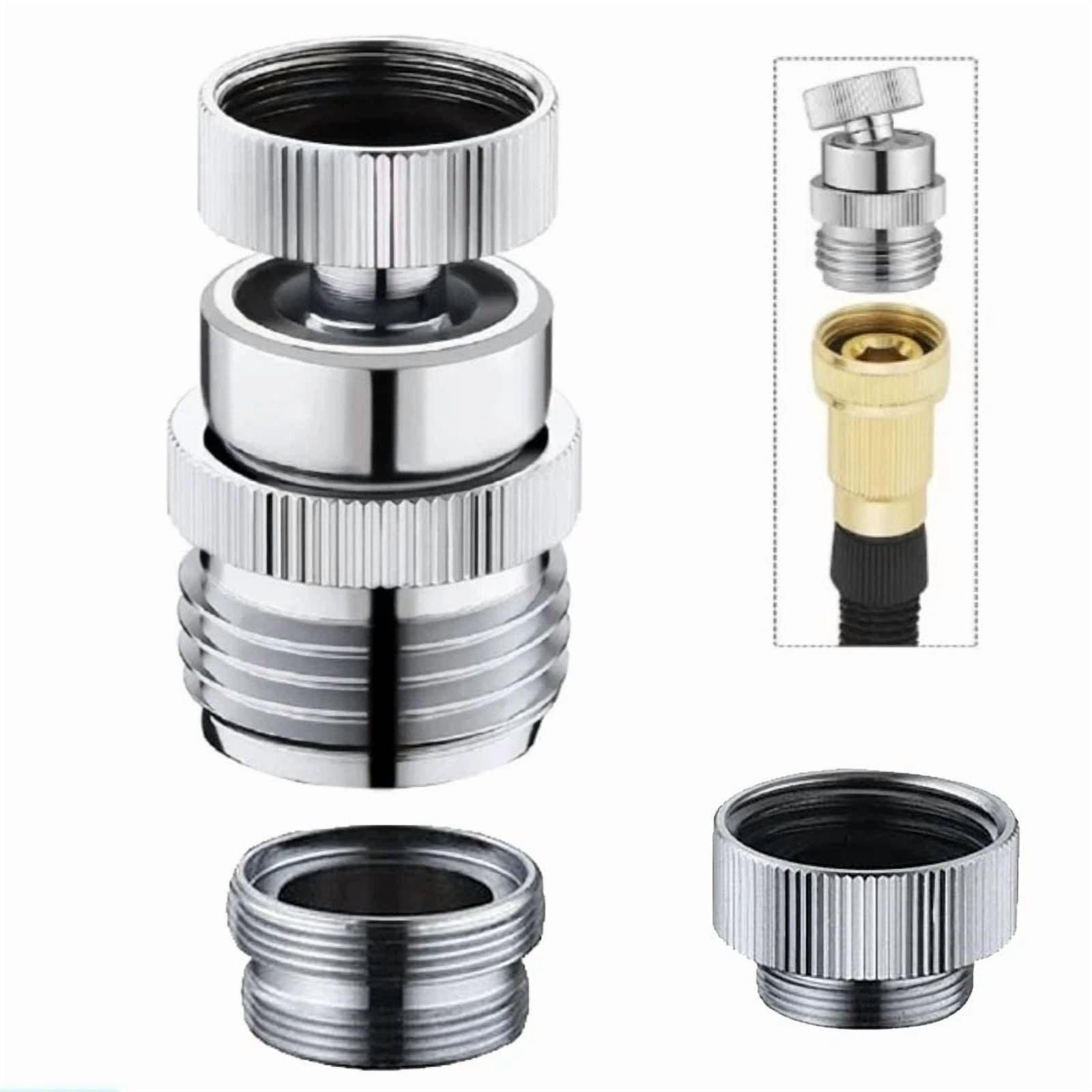PURELY- Brass Sink Faucet 3/4" To Garden Hose Adapter Swivel Adapter + Aerator Kit