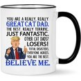 thumbnail image 1 of WENSSY You're a Really Cat Dad Mug, Best Cat Dad Gifts, Funny Birthday Father's Day Gifts for Catdad from Daughter Son 11 OZ Black Handle, 1 of 7