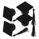 thumbnail image 3 of FELTECHELECTR 4 mini birretes de doctorado con borlas para vino, decoración para sombrero de graduación, 3 of 6