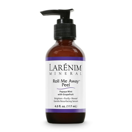 Larénim Roll Me Away Peel | Gentle Resurfacing Serum | Cleanse, Purify & Exfoliate Skin | Vegan, Paraben Free | Papaya Mint & Grapefruit | 4fl