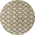 thumbnail image 1 of Ahgly Company Indoor Round Abstract Dark Almond Brown Terrilis Area Rugs, 7' Round, 1 of 6