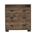 thumbnail image 2 of Knubmt 4 Drawers Dresser with Handle, Wood Storage Cabinet for Living Room, Bedroom, Office, Dark Brown, 2 of 7