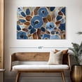thumbnail image 3 of Elephant Stock Contemporary Tapestry Blue Wall Art - Horizontal Canvas Wall Art - Living Room Wall Decor - Floral And Botanical Canvas - Blue And Beige Decor By Silvia Vassileva - 48" x 32", 3 of 8