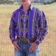 thumbnail image 1 of Camisas con botones para hombre, estilo vaquero occidental, estilo retro, informal, para fiestas, tribales, étnicas, tótem, , nuevo estilo, superventas, tallas europeas, 1 of 6