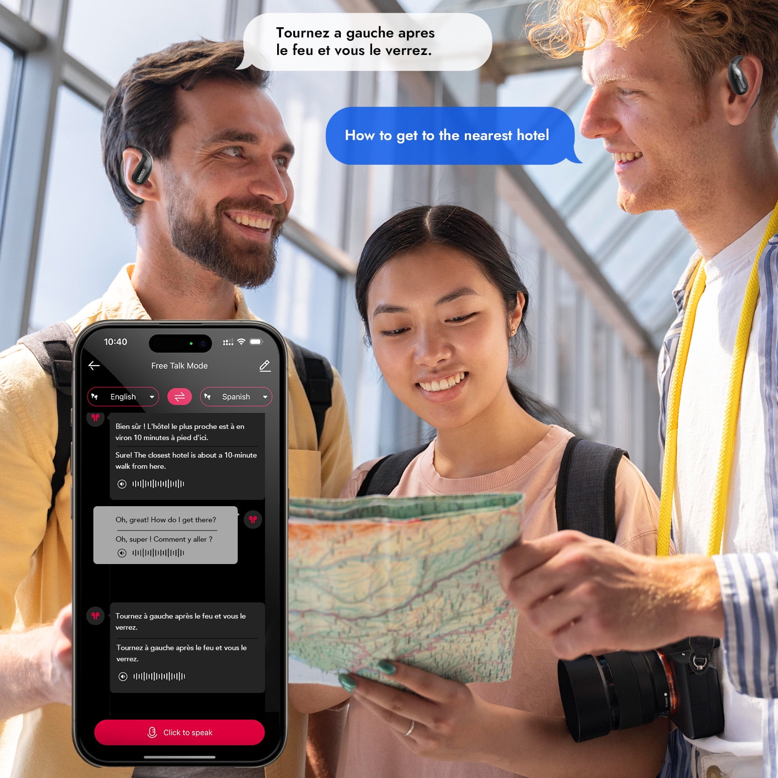 MINISO X28 AI Translation Earbud Open Ear Wireless Earbud Support 135 Language Real Time Translation