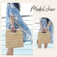 thumbnail image 5 of Women Straw Beach Tote Bag Summer Large Bamboo Top Handle Handbag Hand Woven Shoulder Crossbody Purse for Travel, 5 of 8