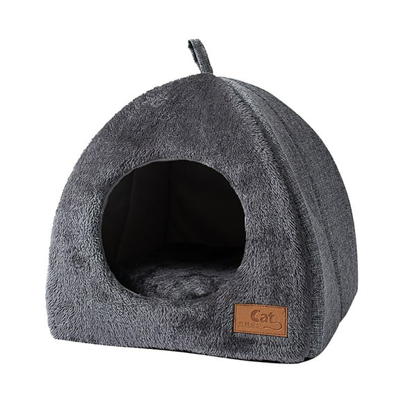 Product Classification Pet Beds - Triangle Cat Winter Warm Bed Soft Calming Retreat for Cats and Small