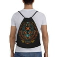 thumbnail image 2 of ZNDUO Gym Drawstring Bag, Wolf Head Dark Art Pattern Men and Women Fitness Drawstring Backpack Swimming Bags, Medium, 2 of 8