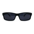 thumbnail image 2 of All Black Timeless Classic Narrow Rectangle Dad Shade Sunglasses Matte, 2 of 4