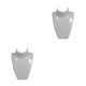 thumbnail image 1 of Jumpingount Soporte de joyería de maniquí acrílico, reemplazo portátil, tienda de joyería, collar, soporte de exhibición, accesorios de Base, Blanco 21cm 2Conjunto, 1 of 6