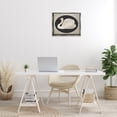 thumbnail image 2 of Stupell Industries Vintage Swan in Rounded Oval Animals Painting Gray Floater Framed Canvas Art Print Wall Art, 21 x 17, 2 of 9