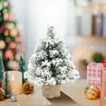 thumbnail image 4 of Small Tabletop Flocked Christmas Tree, Mini Artificial Table Xmas Tree for Desk Christmas Decorations, 4 of 6