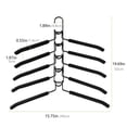 thumbnail image 3 of General 5-in-1 Multi-Layer Black Metal Hanger, Non-Slip Foam Padded Closet Organizer, Space Saving Storage Hanger for Clothes, 3 of 12