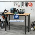 thumbnail image 2 of WORKPRO 48"x 20" Garage Workbench with Leveling Foot, 1200 LBS Load Capacity Work Benches for Garage, Workshop, Home, Woodworking, 2 of 9